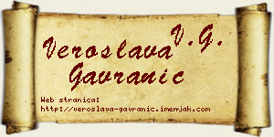 Veroslava Gavranić vizit kartica
